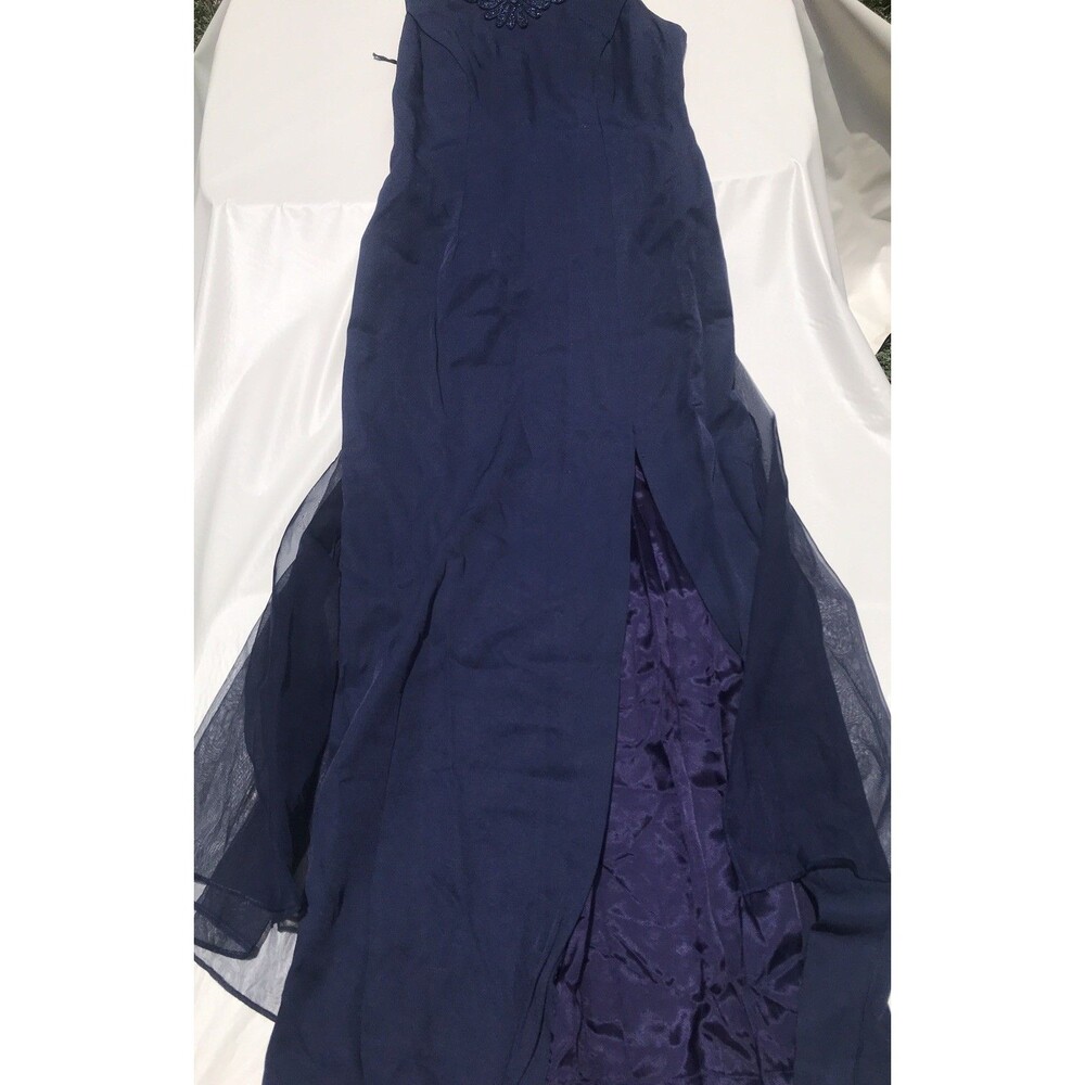 Dave & Johnny Blue Prom Gown 5/6 Ball Formal Embellished